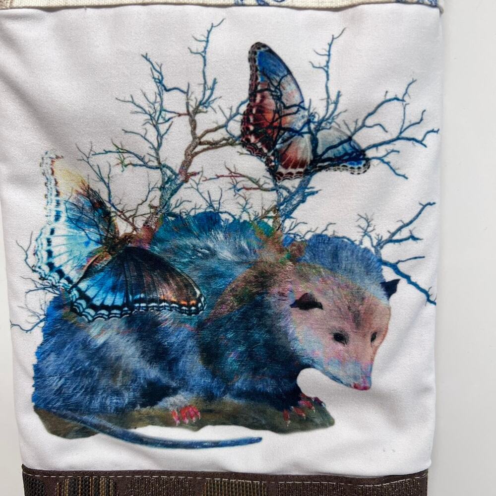 Custom made opossum‎ purse art Wildlife forest creature OOAK bag crossbody